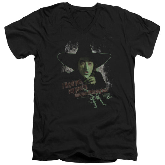 Wizard Of Oz - And Your Little Dog Too - Short Sleeve Adult V-neck 30/1 - Black T-shirt