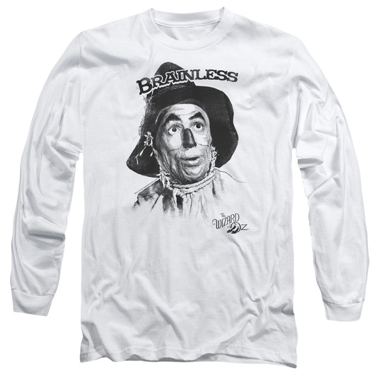 Wizard Of Oz - Brainless - Long Sleeve Adult 18/1 - White T-shirt