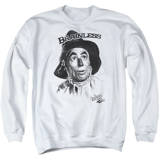 Wizard Of Oz - Brainless - Adult Crewneck Sweatshirt - White