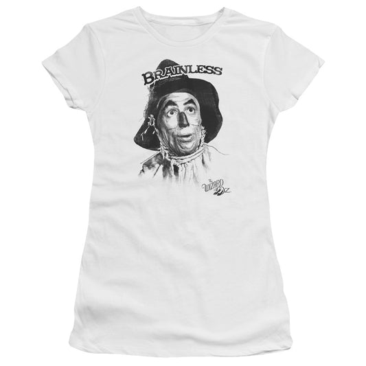 Wizard Of Oz - Brainless - Short Sleeve Junior Sheer - White T-shirt