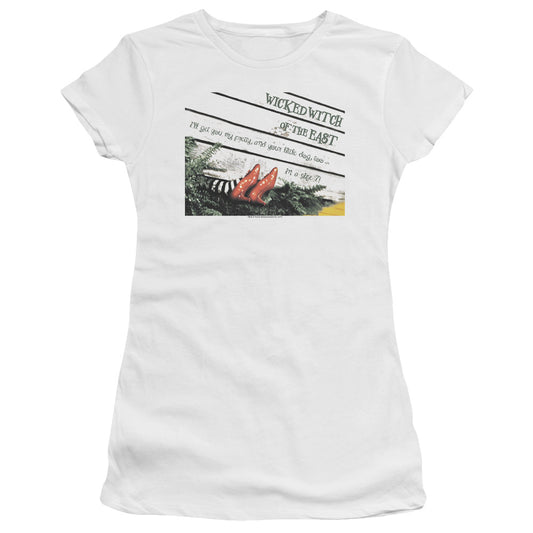 Wizard Of Oz - Size 7 - Short Sleeve Junior Sheer - White T-shirt