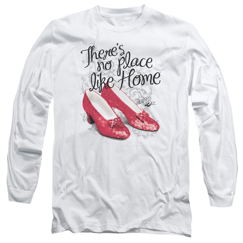 Wizard Of Oz - Ruby Slippers - Long Sleeve Adult 18/1 - White T-shirt