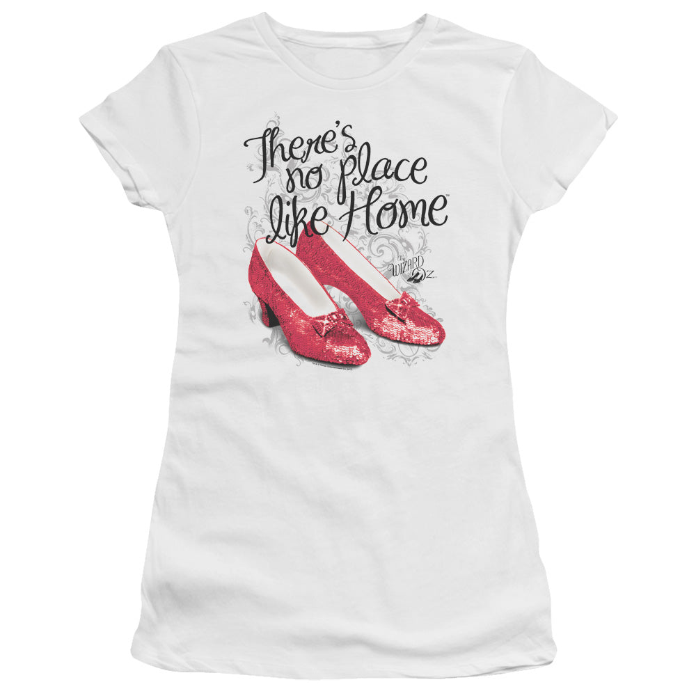 Wizard Of Oz - Ruby Slippers - Short Sleeve Junior Sheer - White T-shirt