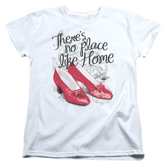 Wizard Of Oz - Ruby Slippers - Short Sleeve Womens Tee - White T-shirt