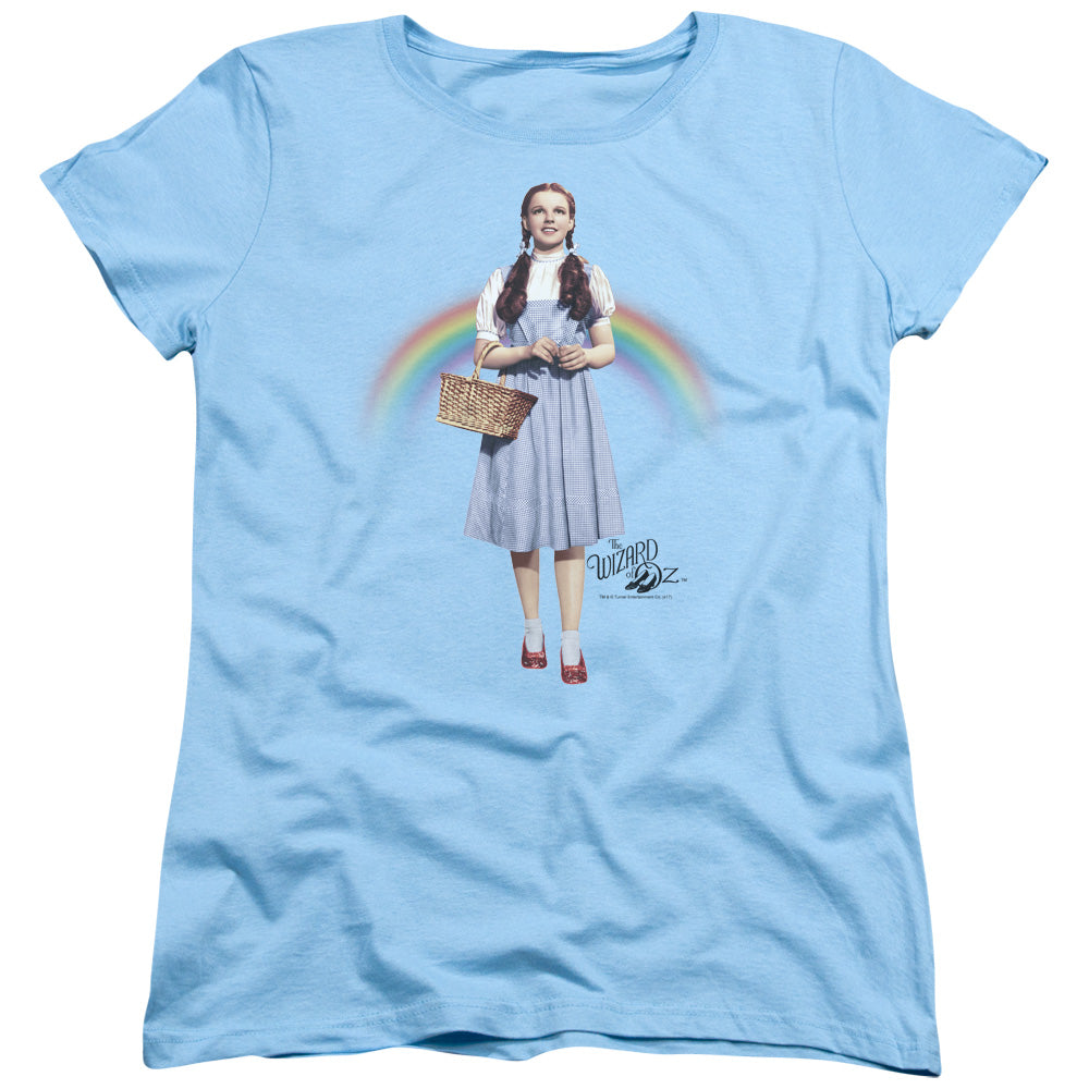 Wizard Of Oz - Over The Rainbow - Short Sleeve Womens Tee - Light Blue T-shirt