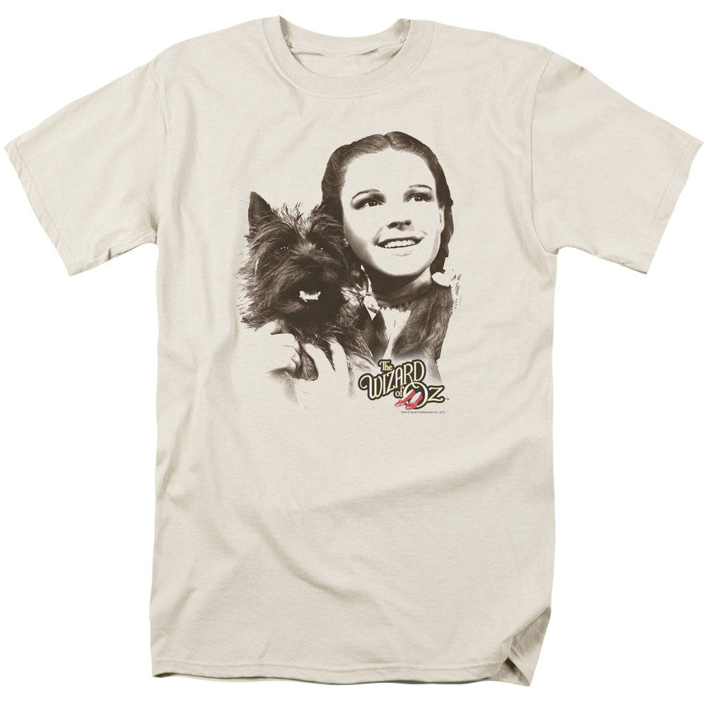 Wizard Of Oz - Dorothy & Toto - Short Sleeve Adult 18/1 - Cream T-shirt