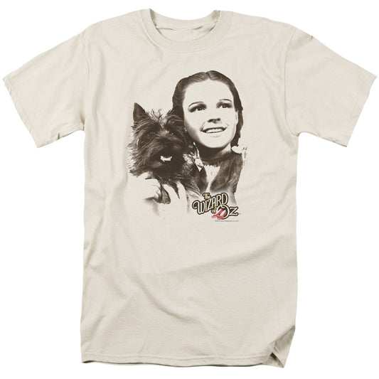 Wizard Of Oz - Dorothy & Toto - Short Sleeve Adult 18/1 - Cream T-shirt