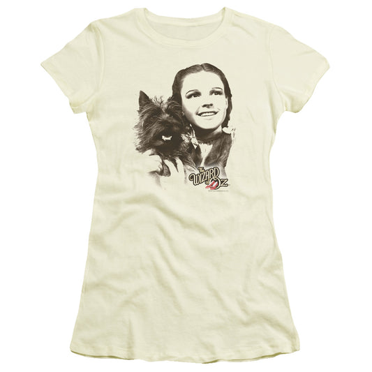 Wizard Of Oz - Dorothy & Toto - Short Sleeve Junior Sheer - Cream T-shirt