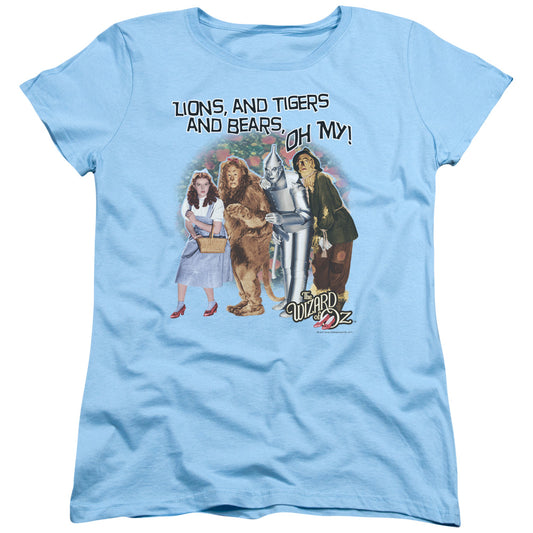 Wizard Of Oz - Oh My - Short Sleeve Womens Tee - Light Blue T-shirt