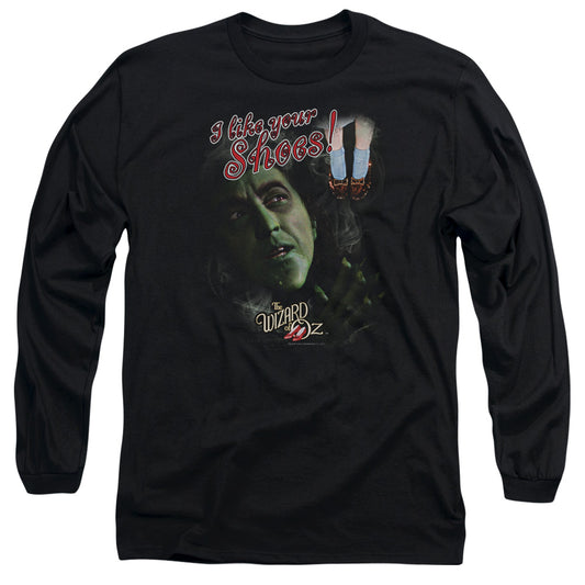 Woz - I Like Your Shoes - Long Sleeve Adult 18/1 - Black T-shirt