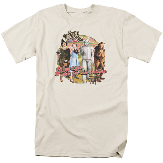 Wizard Of Oz - Directions - Short Sleeve Adult 18/1 - Cream T-shirt