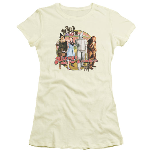 Wizard Of Oz - Directions - Short Sleeve Junior Sheer - Cream T-shirt