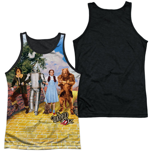 Woz - On The Road - Adult Poly Tank Top Black Back - White