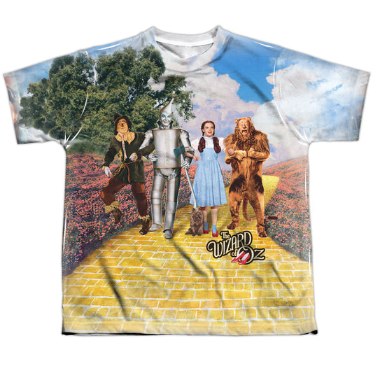 Woz - On The Road - Short Sleeve Youth Poly Crew - White T-shirt