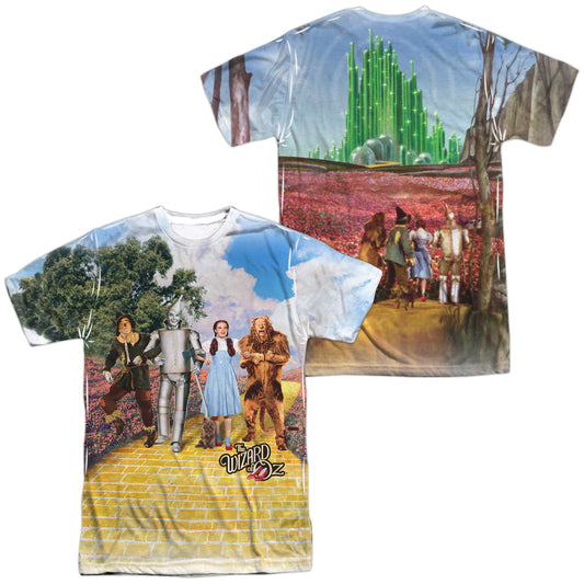 Woz - On The Road (Front/back Print) - Short Sleeve Adult Poly Crew - White T-shirt