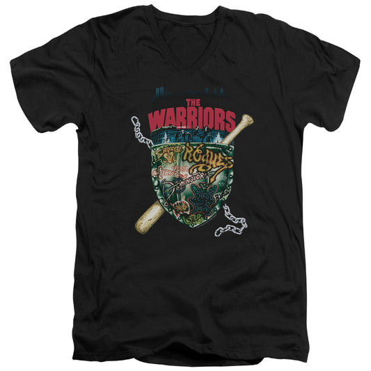 Warriorshort Sleevehield - S - S Adult V-neck - Black T-shirt