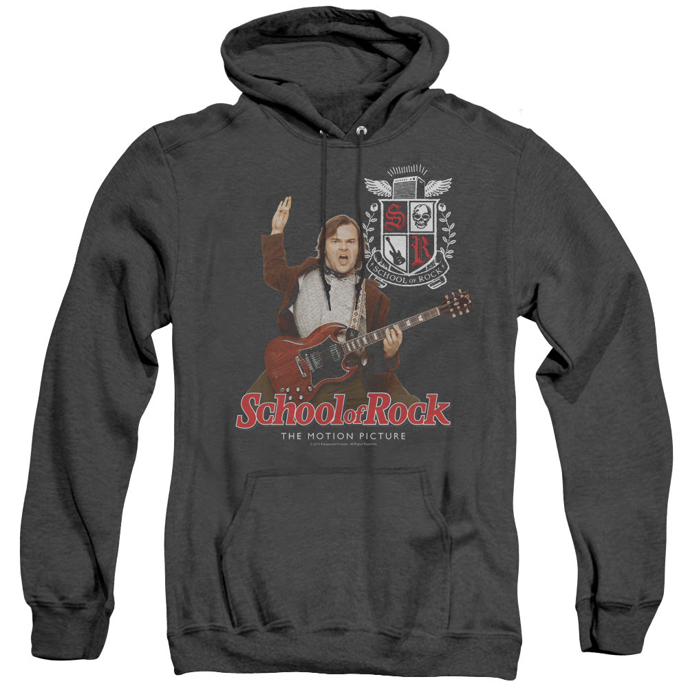 School Of Rock - The Teacher Is In - Adult Heather Hoodie - Black
