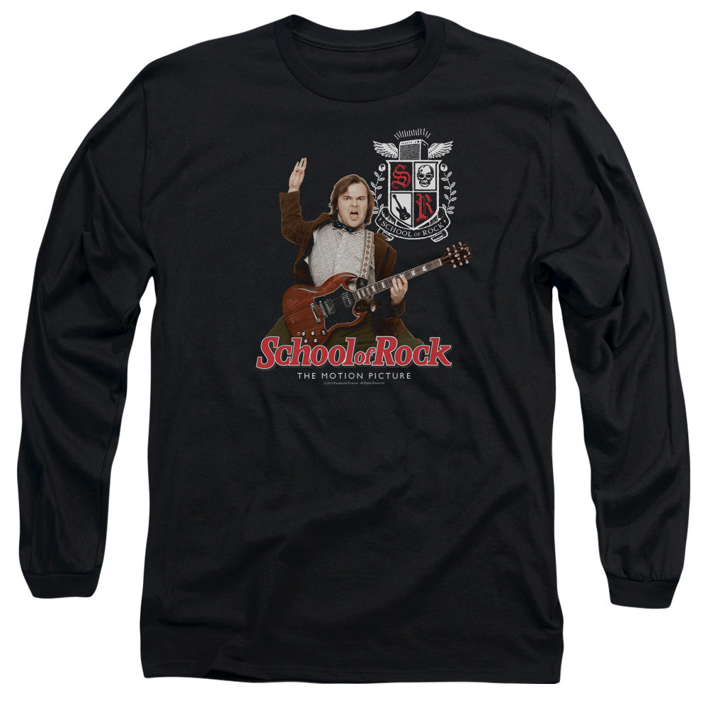 School Of Rock - The Teacher Is In - Long Sleeve Adult 18/1 - Black T-shirt