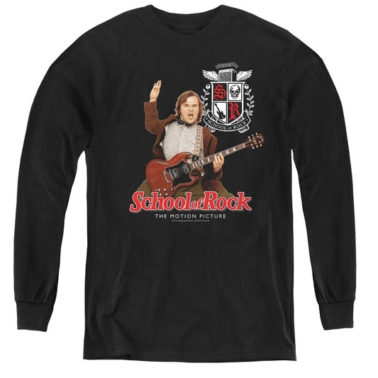 School Of Rock - The Teacher Is In - Youth Long Sleeve Tee - Black