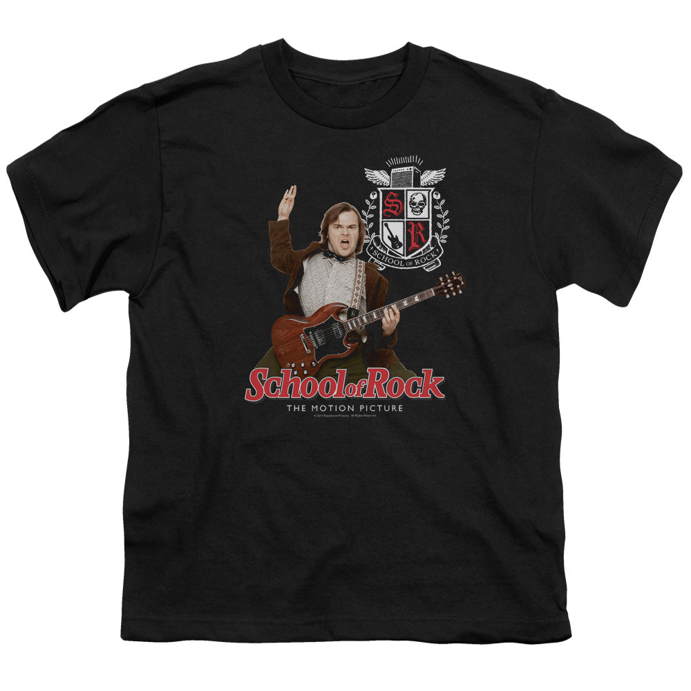 School Of Rock - The Teacher Is In - Short Sleeve Youth 18/1 - Black T-shirt
