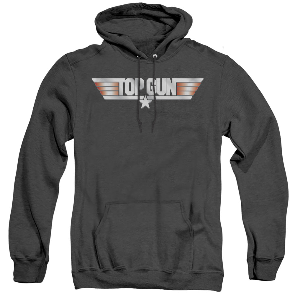 Top Gun - Logo - Adult Heather Hoodie - Black