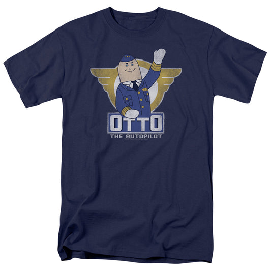 Airplane - Otto - Short Sleeve Adult 18/1 - Navy T-shirt