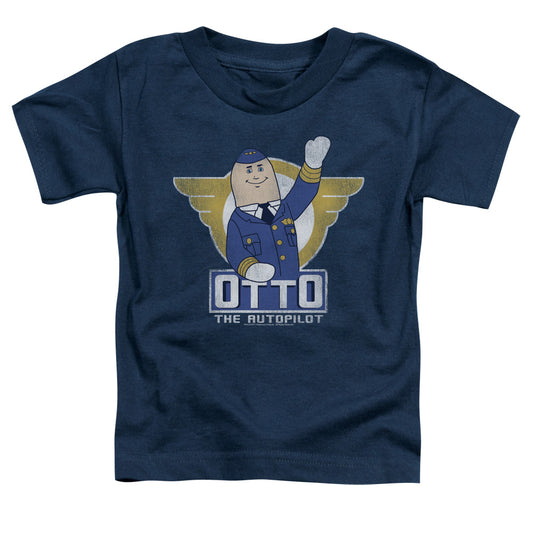 Airplane - Otto - Short Sleeve Toddler Tee - Navy T-shirt