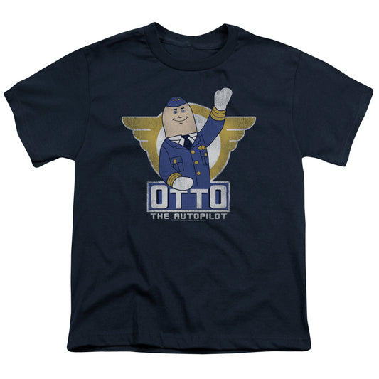 Airplane - Otto - Short Sleeve Youth 18/1 - Navy T-shirt