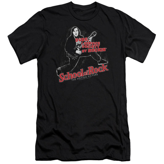 School Of Rock - Rockin - Short Sleeve Adult 30/1 - Black T-shirt