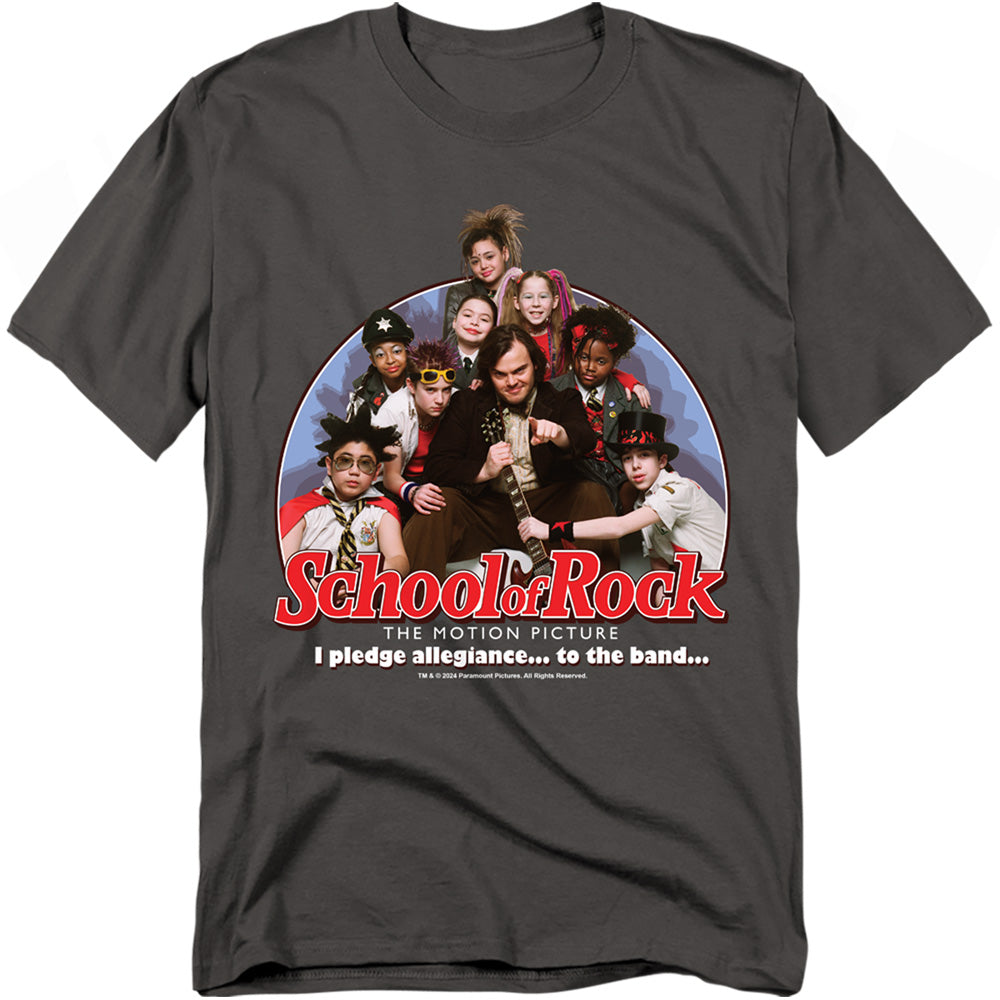 School Of Rock - I Pledge Allegiance - Short Sleeve Adult 18/1 - Charcoal T-shirt