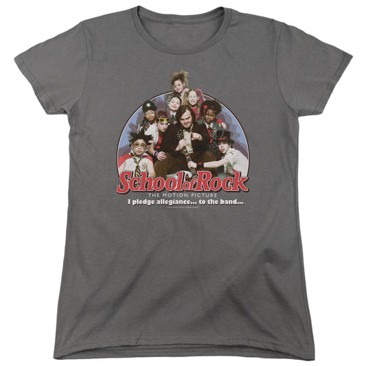 School Of Rock - I Pledge Allegiance - Short Sleeve Womens Tee - Charcoal T-shirt