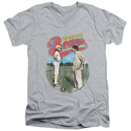 Bad News Bears - Vintage - Short Sleeve Adult V-neck - Athletic Heather T-shirt