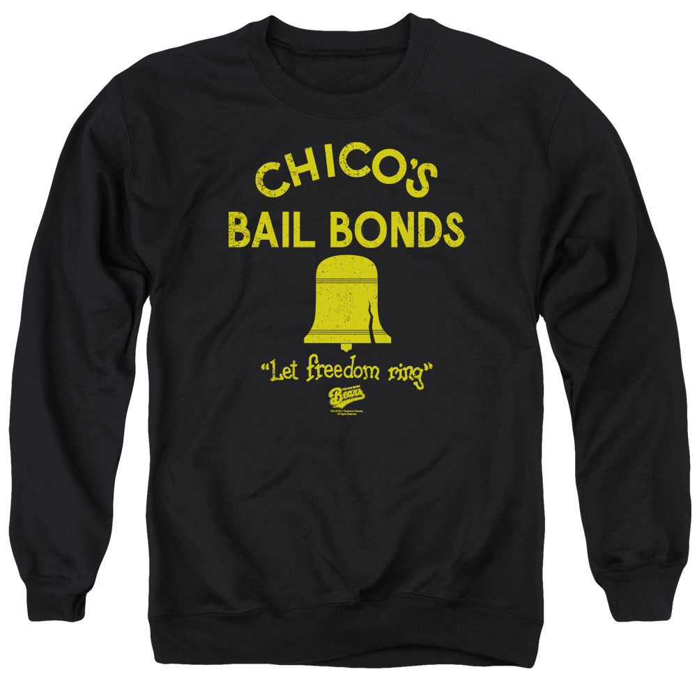 Bad News Bears - Chico's Bail Bonds - Adult Crewneck Sweatshirt - Black