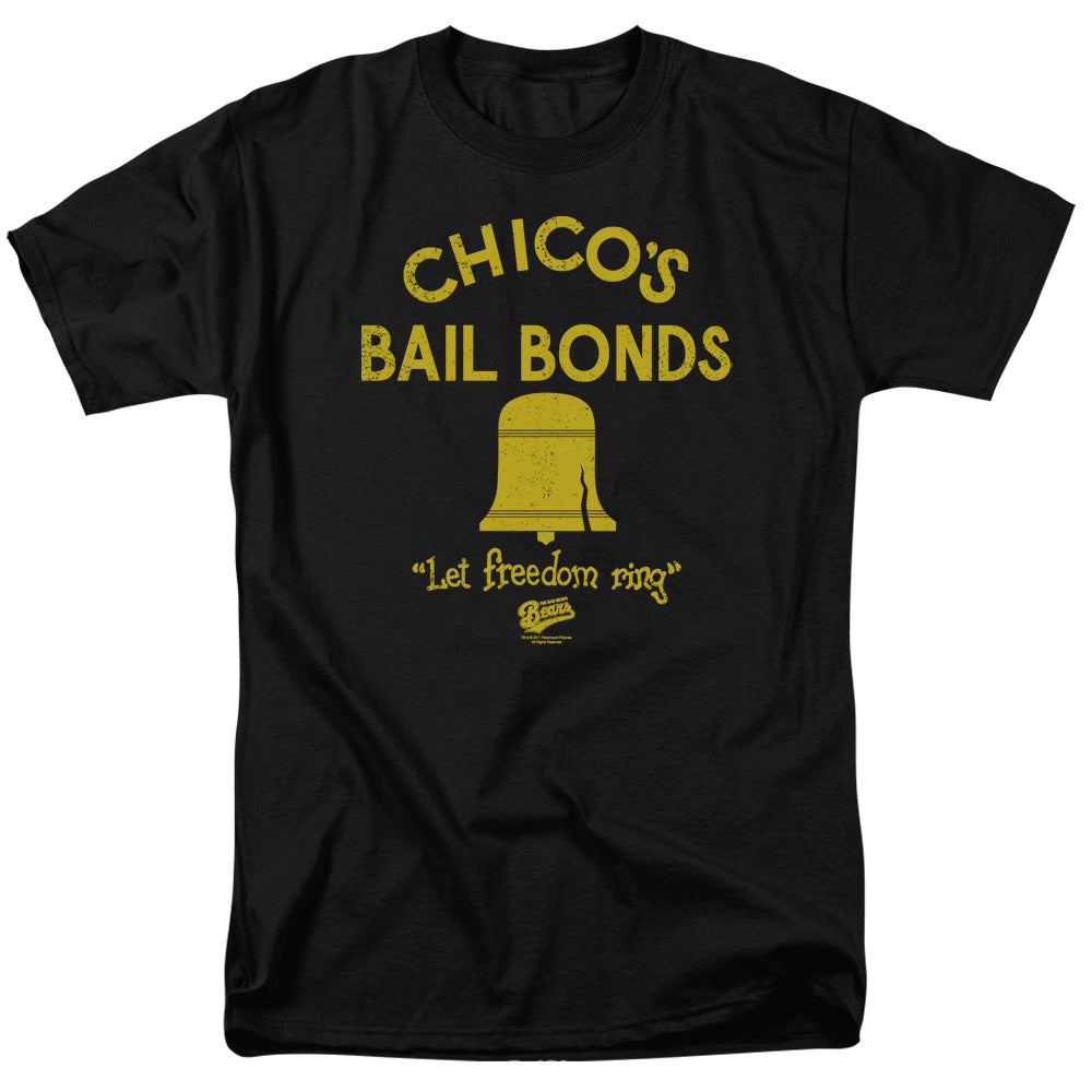 Bad News Bears - Chicos Bail Bonds - Short Sleeve Adult 18/1 - Black T-shirt