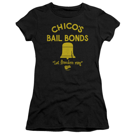 Bad News Bears - Chicos Bail Bonds - Short Sleeve Junior Sheer - Black T-shirt