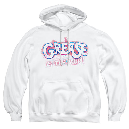 Grease - Grease Is The Word - Adult Pull-over Hoodie - White