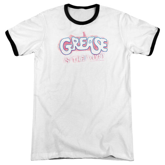 Grease - Grease Is The Word - Adult Ringer - White/black