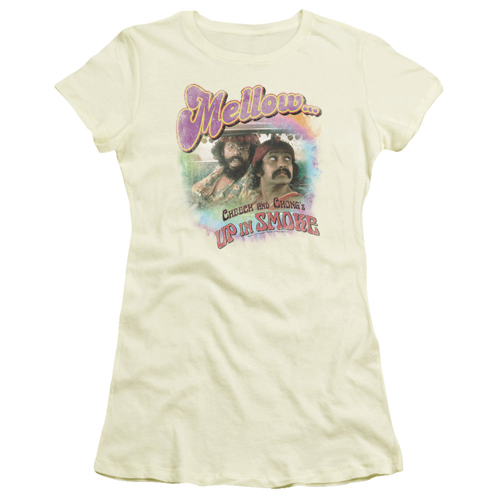 Up In Smoke - Mellow - Short Sleeve Junior Sheer - Cream T-shirt