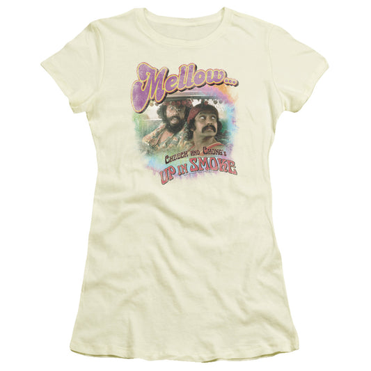 Up In Smoke - Mellow - Short Sleeve Junior Sheer - Cream T-shirt
