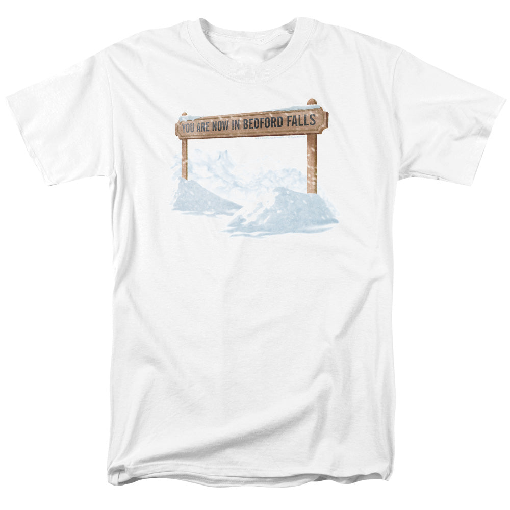 Its A Wonderful Life - Bedford Falls - Short Sleeve Adult 18/1 - White T-shirt