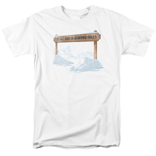 Its A Wonderful Life - Bedford Falls - Short Sleeve Adult 18/1 - White T-shirt