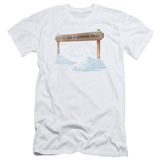 Its A Wonderful Life - Bedford Falls - Short Sleeve Adult 30/1 - White T-shirt