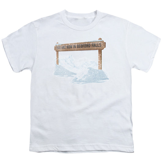 Its A Wonderful Life - Bedford Falls - Short Sleeve Youth 18/1 - White T-shirt