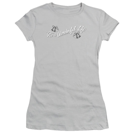 Its A Wonderful Life - Logo - Short Sleeve Junior Sheer - Silver T-shirt