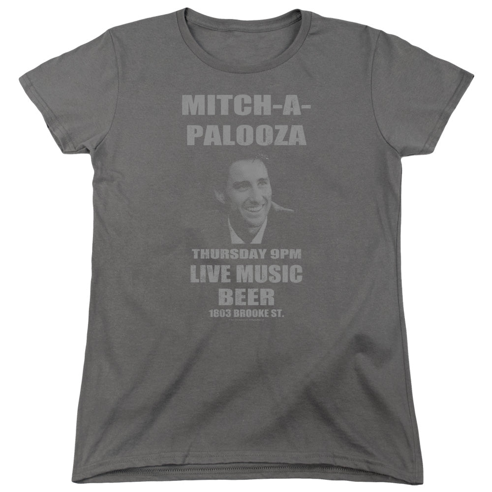 Old School - Mitchapalooza - Short Sleeve Womens Tee - Charcoal T-shirt