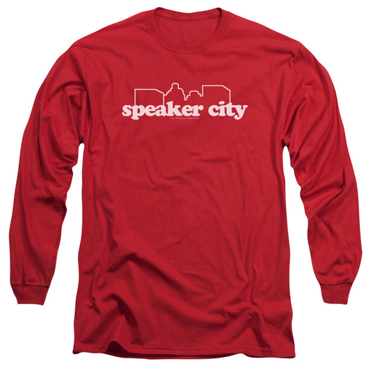 Old Schoolong Sleevepeaker City Logo - L - S Adult 18/1 - Red T-shirt