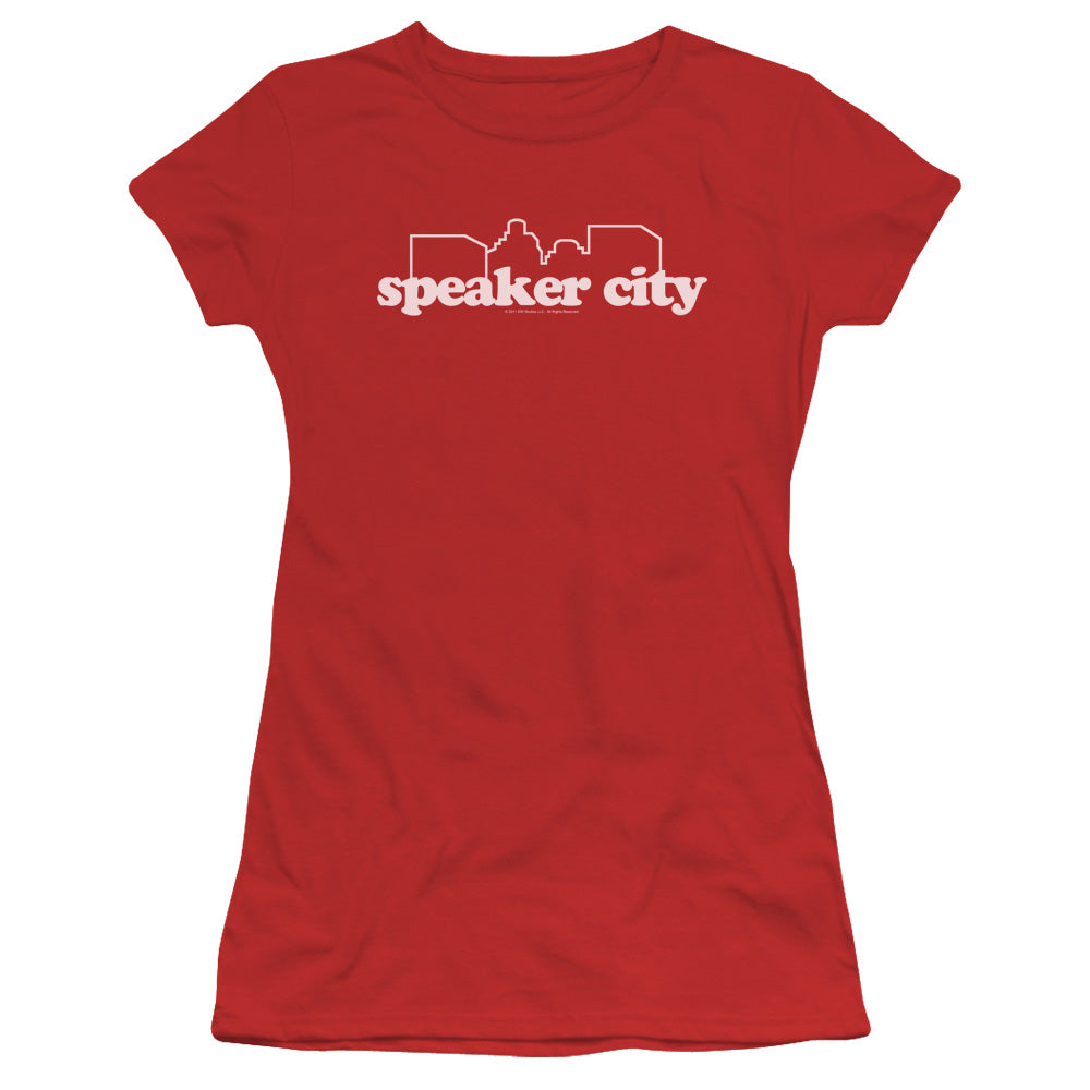 Old Schoolong Sleevepeaker City Logo - S - S Junior Sheer - Red T-shirt