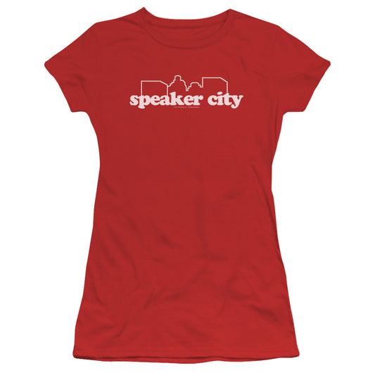 Old Schoolong Sleevepeaker City Logo - S - S Junior Sheer - Red T-shirt