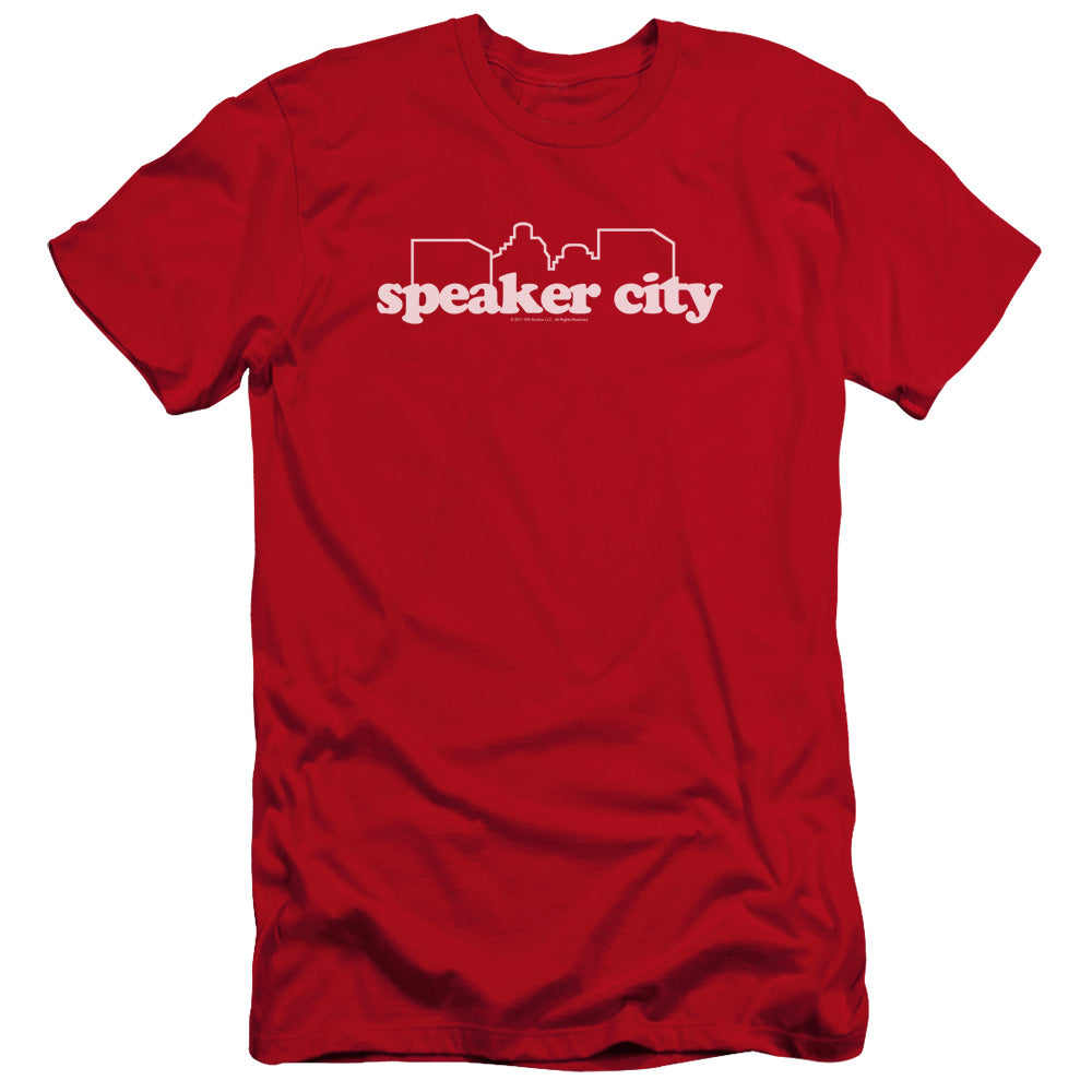 Old Schoolong Sleevepeaker City Logo-premuim Canvas Adult Slim Fit 30 - 1 - Red T-shirt