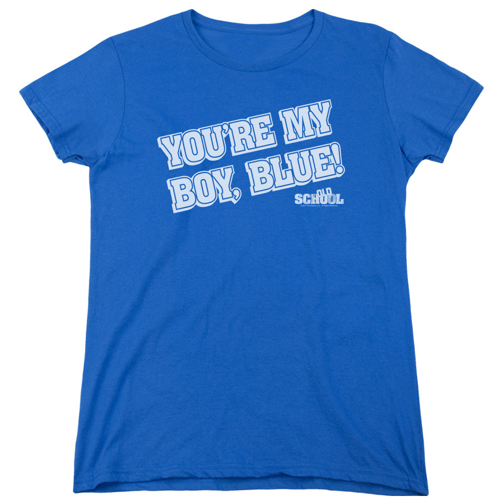 Old School - My Boy Blue - Short Sleeve Womens Tee - Royal Blue T-shirt